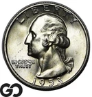 1953-D Washington Quarter, Solid Gem BU++, Lustrous Blazer!