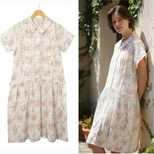 Vintage Handmade 1920s Style Cottagecore Prairie Floral Drop Waist Day Dress