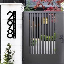 Custom House Numbers Sign Metal Address Plaque Personalized Home Identification