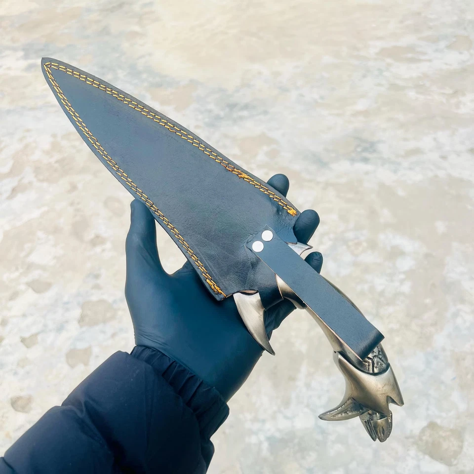 Cuchillo de fe Buffy The Jackal Blade Vampire Slayer con funda de cuero, mejor gif Foto 4 de 4