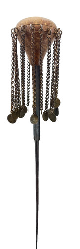 Turkish Dabbous (zarf or darb) rattl Musical Instrument 19th c al-Rifa'i ANTIQUE