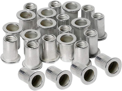 120Pcs 1/4-20 Aluminum Rivet Nuts Threaded Inserts Rivnuts Nutsert 1/4-20UNC