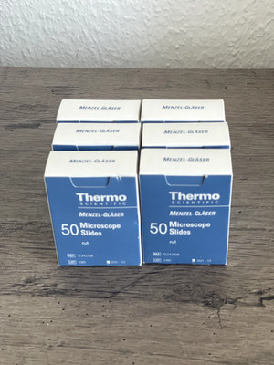 6 x 50 Stück Thermo Scientific Menzel Gläser Objektträger 76 x 26 mm