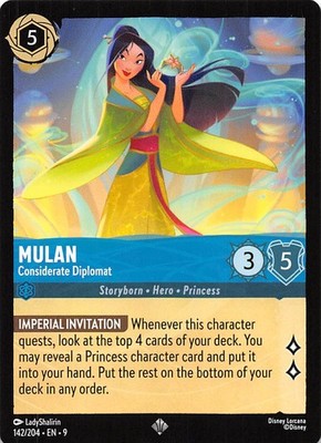 Mulan Considerate Diplomat 142/204 Fabled Disney Lorcana