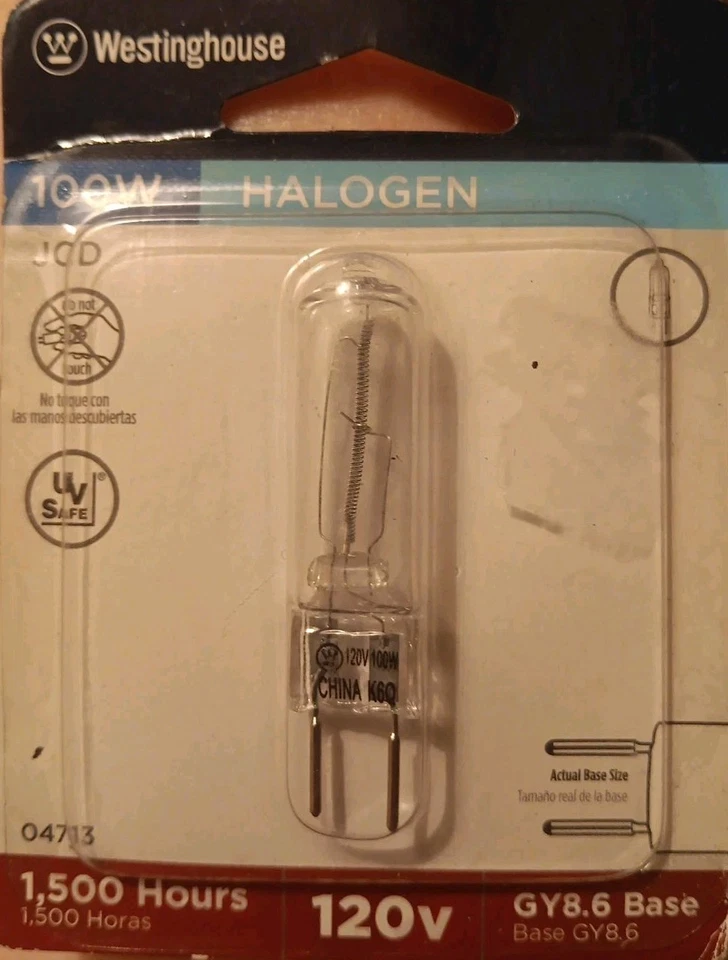 3 Westinghouse 04713 GY8.6 120V 100W Bulbs - Image 2 of 3