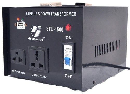 GOLDSOURCE STU-1500 Step Up & Down Voltage Transformer OUTPUT 110V/220V - Picture 2 of 5