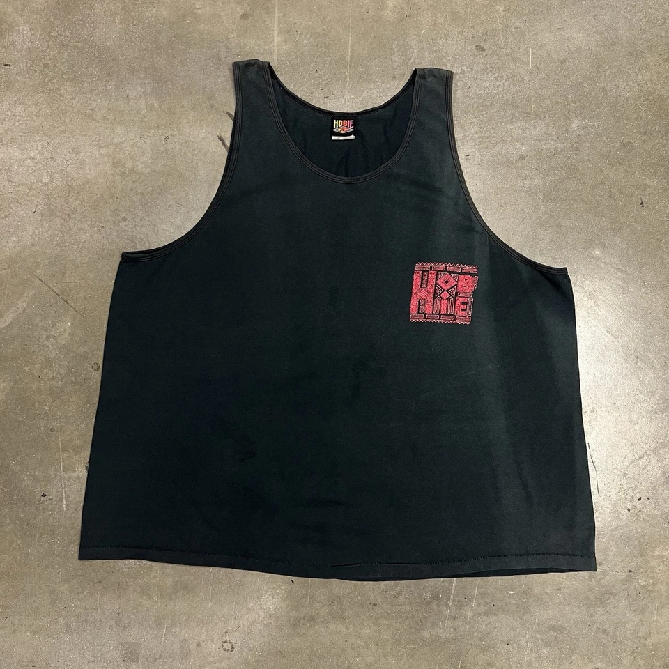 Camisa Hobie Vintage Para Hombres XXL Negra Surf Camiseta sin Mangas Hawaiana Gráfico Retro Años 90 Foto 2 de 4