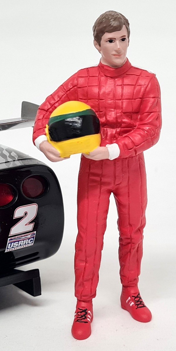 American Diorama 1/18 Racing Driver 1990s Red Polyresin figure model display