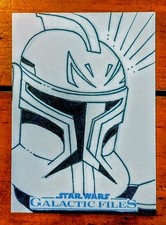 Topps Star Wars Galactic Files Series Captain Rex 1/1 Sketch Card Diego Jourdan