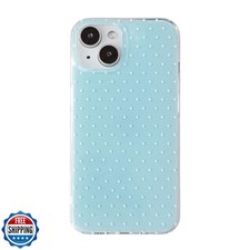 QLTYPRI Cute Phone Case for iPhone 13/iPhone 14 Case Polka Dot Fa