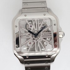 2025 Unworn Cartier WHSA0015 de Santos 39.8mm Steel Hand Wound Skeleton Watch