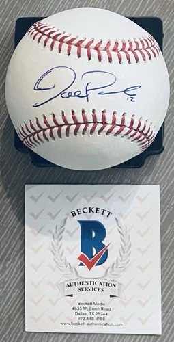 JOE PANIK WITH GIANTS #12 LICENSED BECKETT AUTHENTICATED SIGNED MANFRED BASEBALL