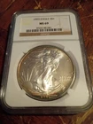 1993 $1 Silver Eagle NGC MS69 Silver  Nice Toneing
