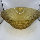 Anchor Hocking Soreno Glass Amber Honey Gold Large Serving Bowl. 11 1/2"x5"