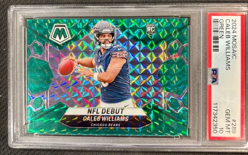 Caleb Williams 2024 Panini Mosaic Green RC #289 Bears PSA 10