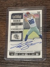 Luke Schoonmaker 2023 Panini Contenders Football RC Auto Rookie Ticket Variation