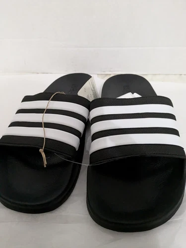 Adidas Adilette Scivoli Doccia Uomo Taglia 10 US Nero Bianco