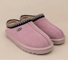 SPRING SALE UGG Tasman Slippers Women s Pink Suede Shearling Lined Slip On