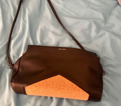 Pixie Mood Vegan Black Leather Purse Crossbody. Cork