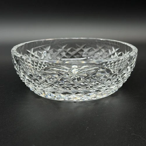 Vintage Waterford Crystal Ireland ALANA Diamond Cut Glass 5 1/2" Serving Bowl
