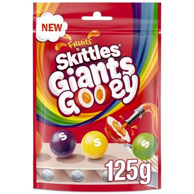 Skittles Giants Gooey Vegan Sweets Sharing Bag Candy 125g