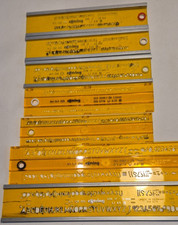 Job lot x 7 Rotring lettering numbering stencils ART 320 343 5mm 2.5mm 1.8mm