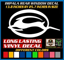 Chevy Chevrolet Impala Rear Window Windshield Decal-Sticker Graphic FITS ALL 