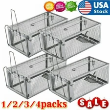 1/4x Live Humane Cage Trap for Squirrel Chipmunk Rat Mice Rodent Animal Catcher