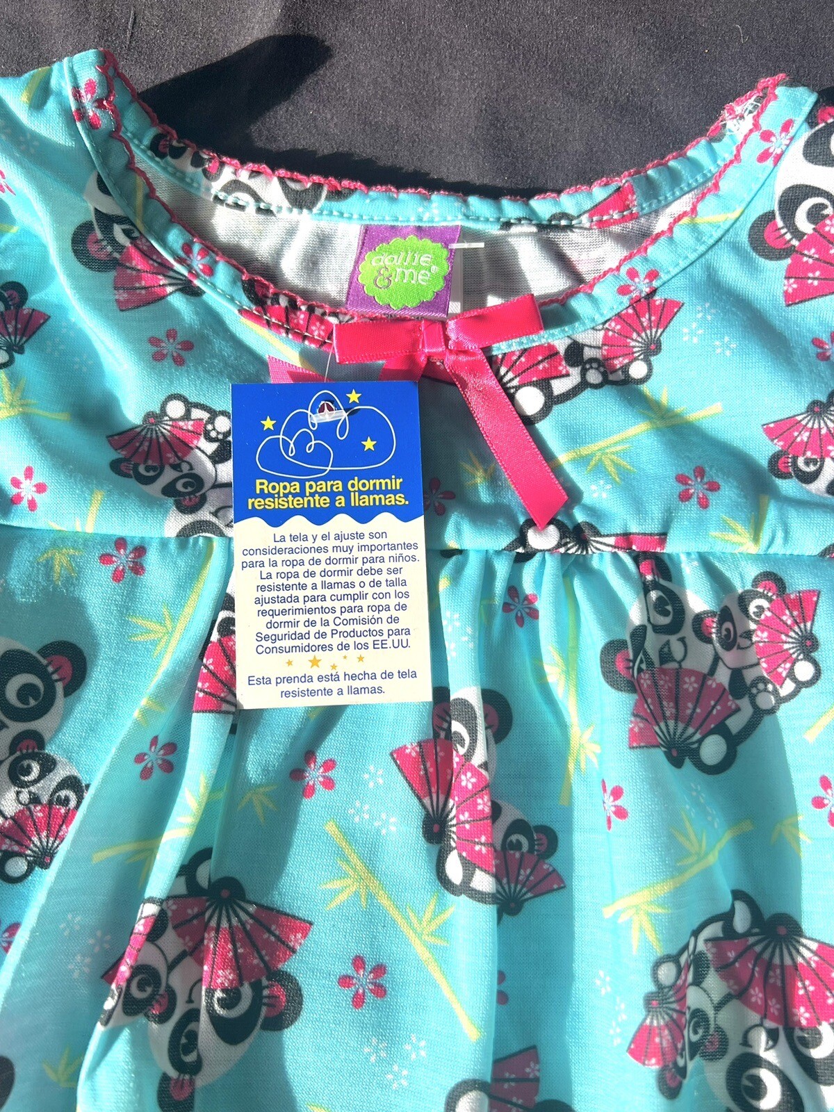 Girls PJS Nightgown With Matching Doll Pajamas size 6/7 Dollie And Me NWT NEW