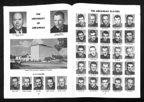 1963 Arkansas Razorbacks @ Rice Owls Program Chase Jerry Jones Jimmy Johnson - Imagen 3 de 4
