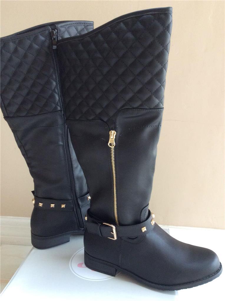 Botte Via Roma 15 en cuir noir avec clous argentés