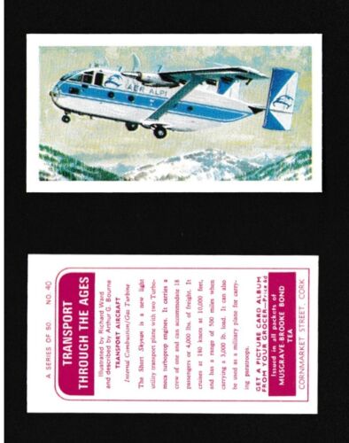 Transport Through The Ages (Brooke Bond - Musgrave 1966) Transport Aircraft #40 - Foto 1 di 1