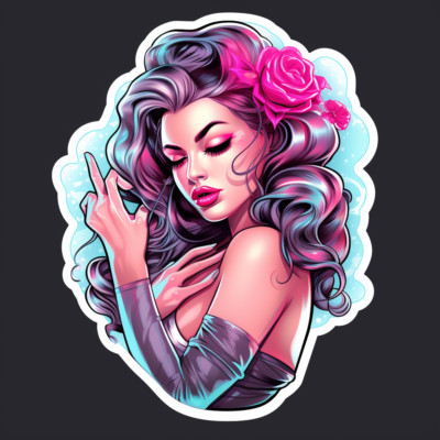 Autoaufkleber Sticker Pin Up Girl Aufkleber 9X9 cm | eBay.de