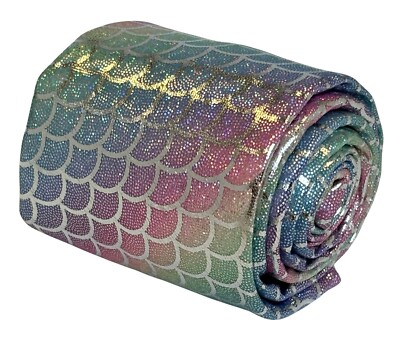Regenbogen & Silber Krawatte Metallisch Sparkle Meerjungfrau Pastell Lack-Optik