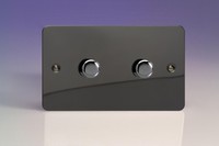 Varilight V-com 2-gang 2-way Push-on/off Rotary Led Dimmer Light Switch 2 X 20- Varilight V-com 2-gang 2-way Push-on/off Rotary Led Dimmer Light Switch 2 X 20-
