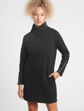 NWT Athleta Cozy Karma Vela Dress, BLACK SIZE L 632083 O0129H