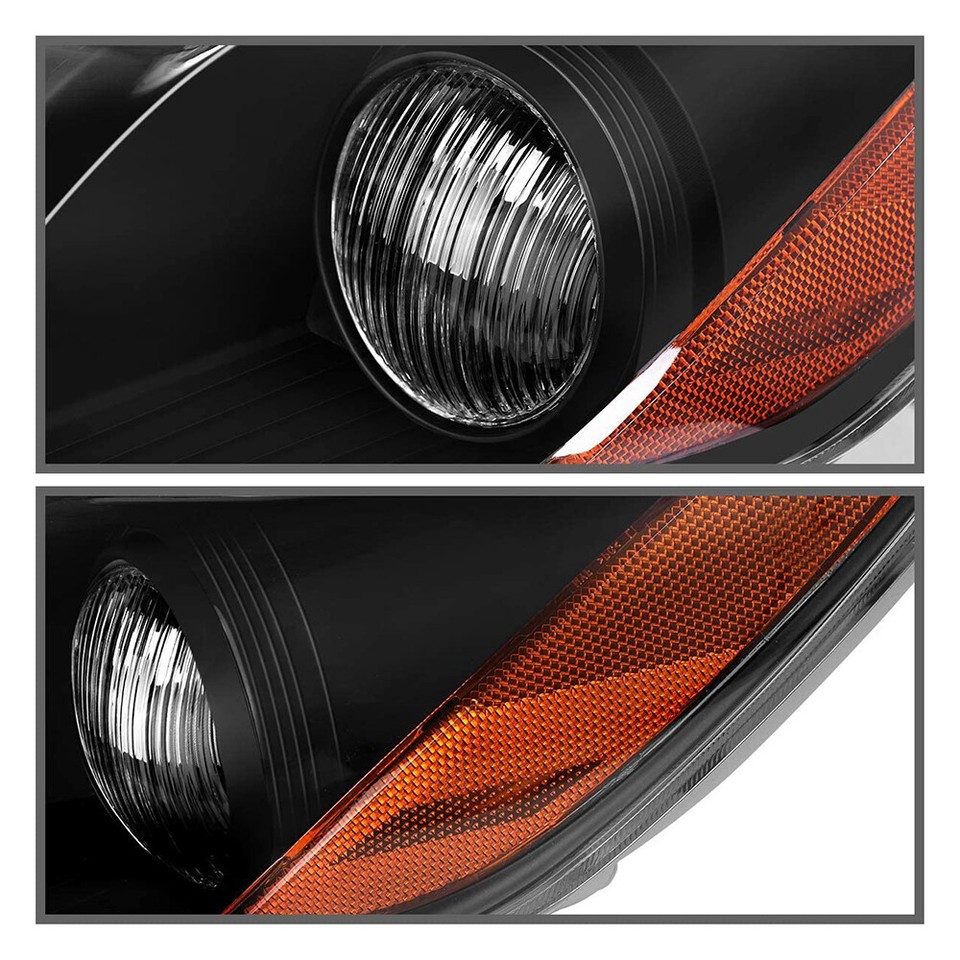 Pair Black Headlight For Toyota Camry 2007 2009 Headlamp Driver 