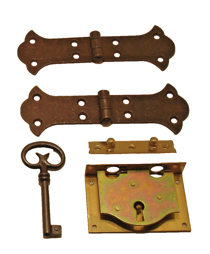 Truhenband, Truhengriff, Schlüsselschild Und Schloß , Set 6