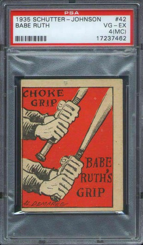 Babe Ruth #42 1935 Schutter Johnson card