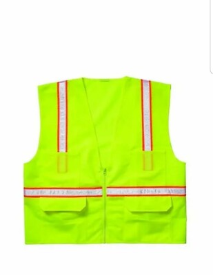 CLC Custom Leathercraft SV14L Economy Surveyor's Vest, Large, Lime