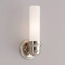 Stravos Vanity SCONCE Polished Nickle Single Light 12" Park Harbor Lighting