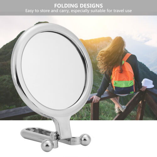 Double Sided Makeup Mirror 10x Magnifying Foldable Handheld Cosmetic Mirror HR6 - Picture 7 of 10