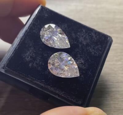 2Ct Natural 2Pc Pear Cut White Color diamond CERTIFIED D Grade VVS1 +1 C4QA