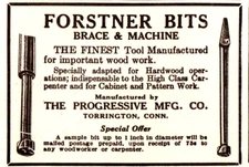 1922 a  Forstner bits Progressive Mfg Brace and Machine  Print Ad