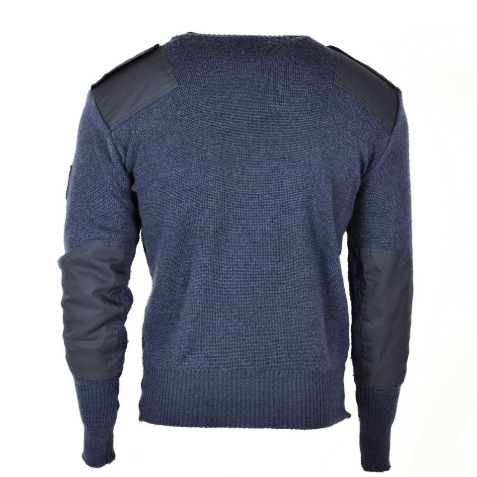 British Army Style Crew Neck Commando Jumper Navy Blue main image 1