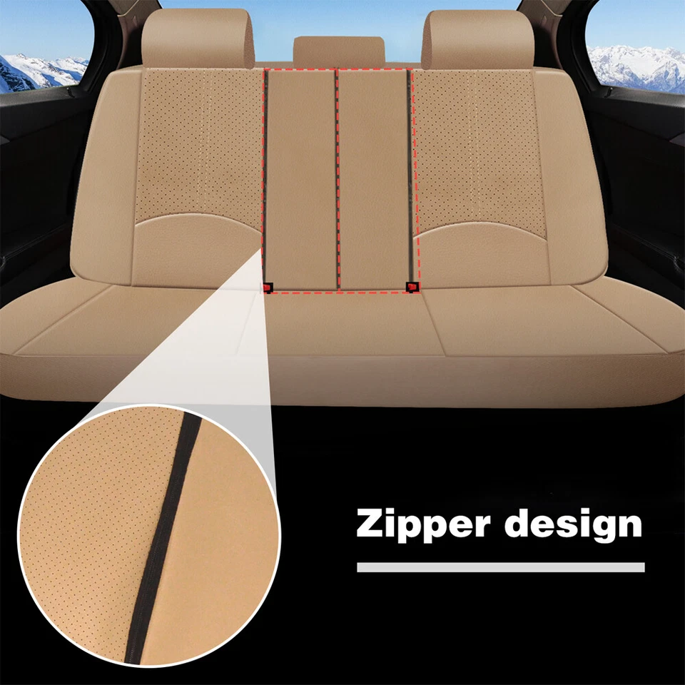 For LEXUS Car Seat Covers PU Leather 5-Seats Front & Rear Row Cushions Protector Foto 4 de 4