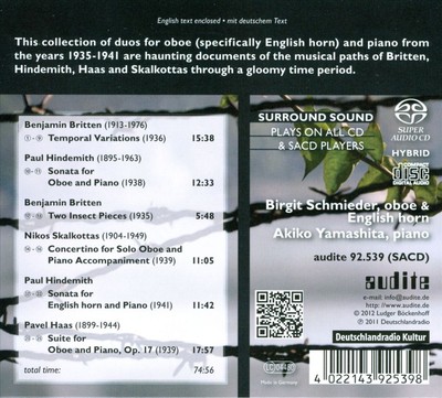 Temporal Variations: Spartito Per Oboe E Pianoforte - Musica Classica Da Studio O Esibizione