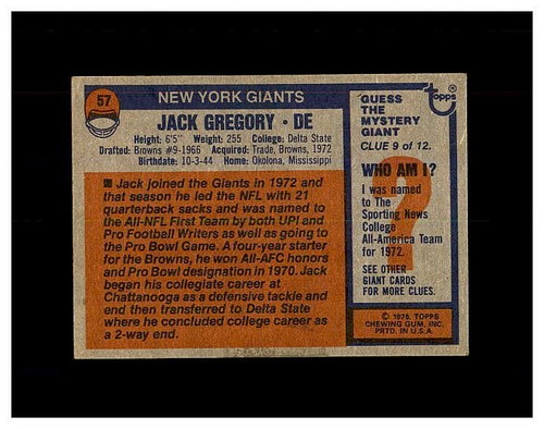 1976 TOPPS FOOTBALL #1-275 YOU PICK SEE PHOTOS OF EVERY CARD STARS *NEW LISTING* - Picture 101 of 497