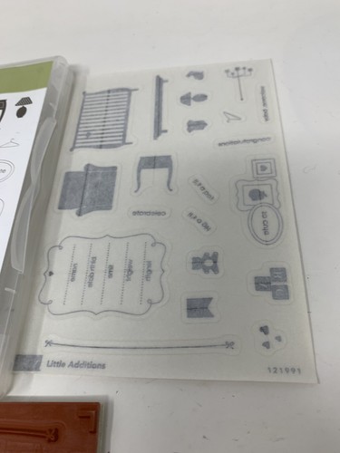 Stampin' Up! LITTLE ADDITIONS Cling Stamp Set - Baby Announcement/Shower-GREAT!! - Picture 3 of 5
