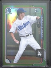 2015 Bowman Chrome Draft Green Refractor #46 Walker Buehler No 15 of 99